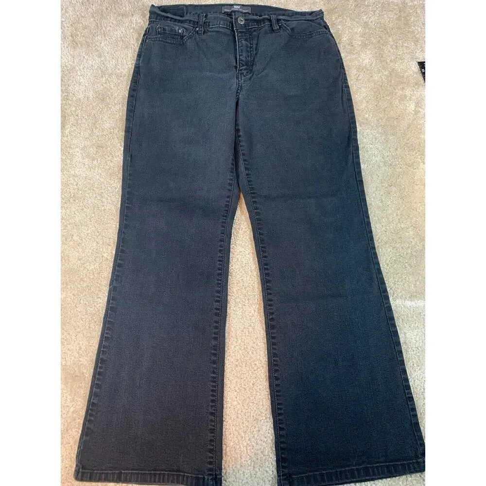 Levi's 512 Perfectly Slimming Bootcut Jeans Womens 14 Medium Black Denim #331